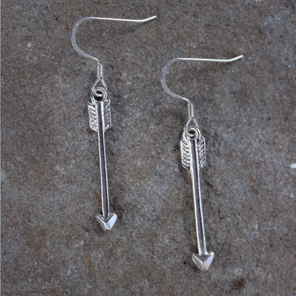 New Arrow Earrings Arrow Jewelry Arrow Charm Earrings Archery Arrow Earrings